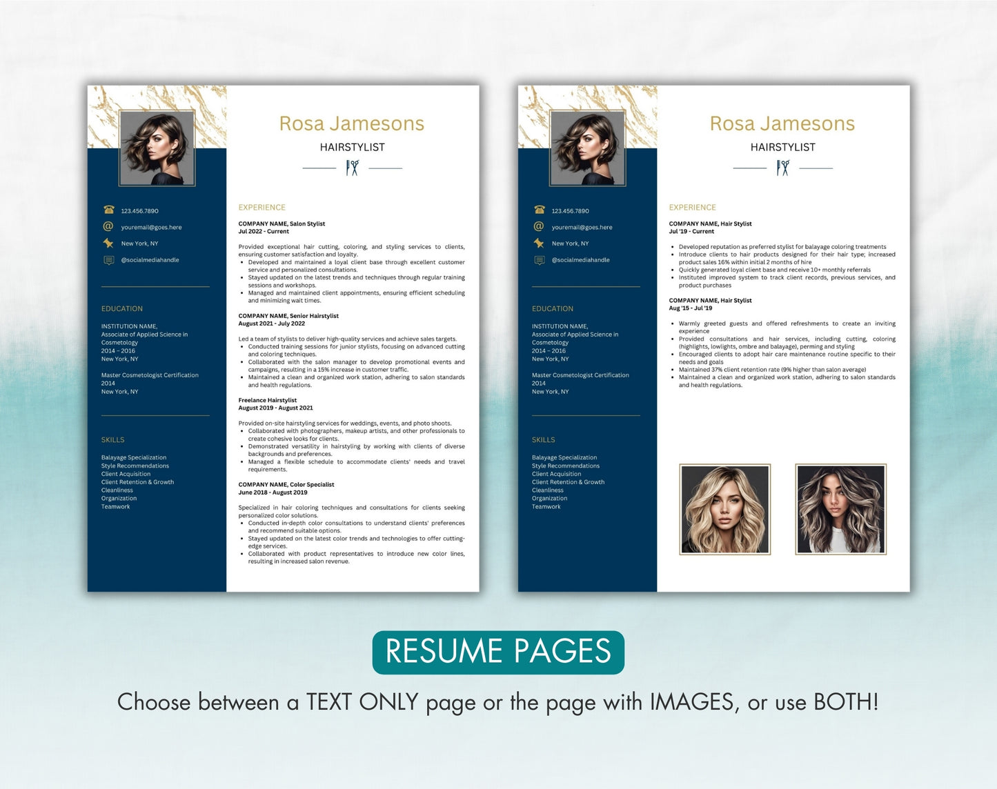 Hairstylist Resume Template