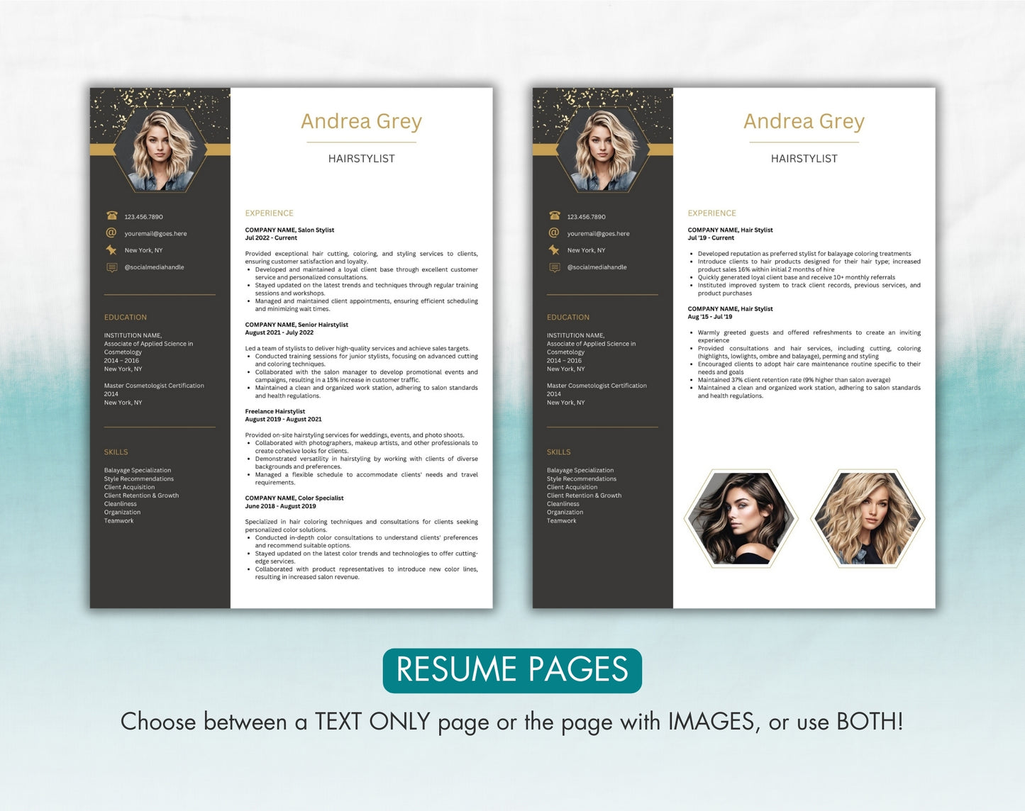 Hairstylist Resume Template