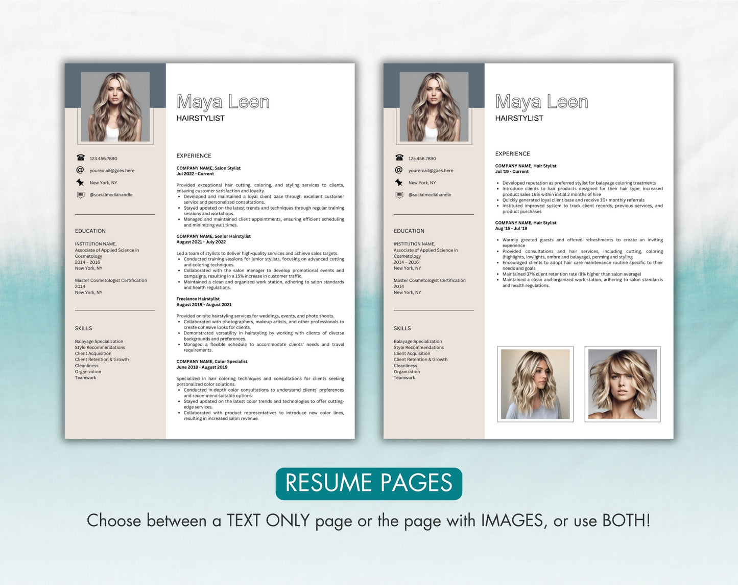 Hairstylist Resume Template