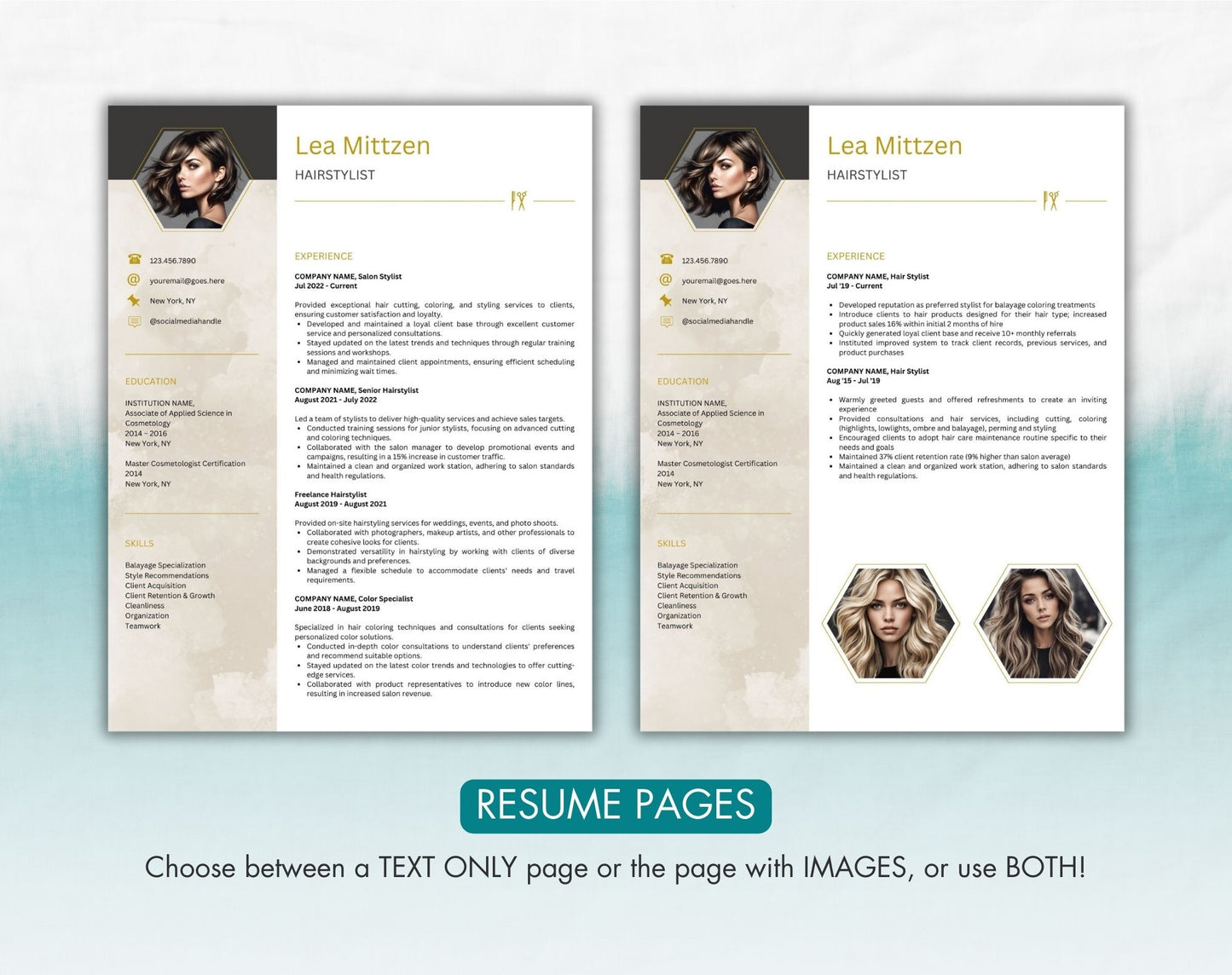 Hairstylist Resume Template