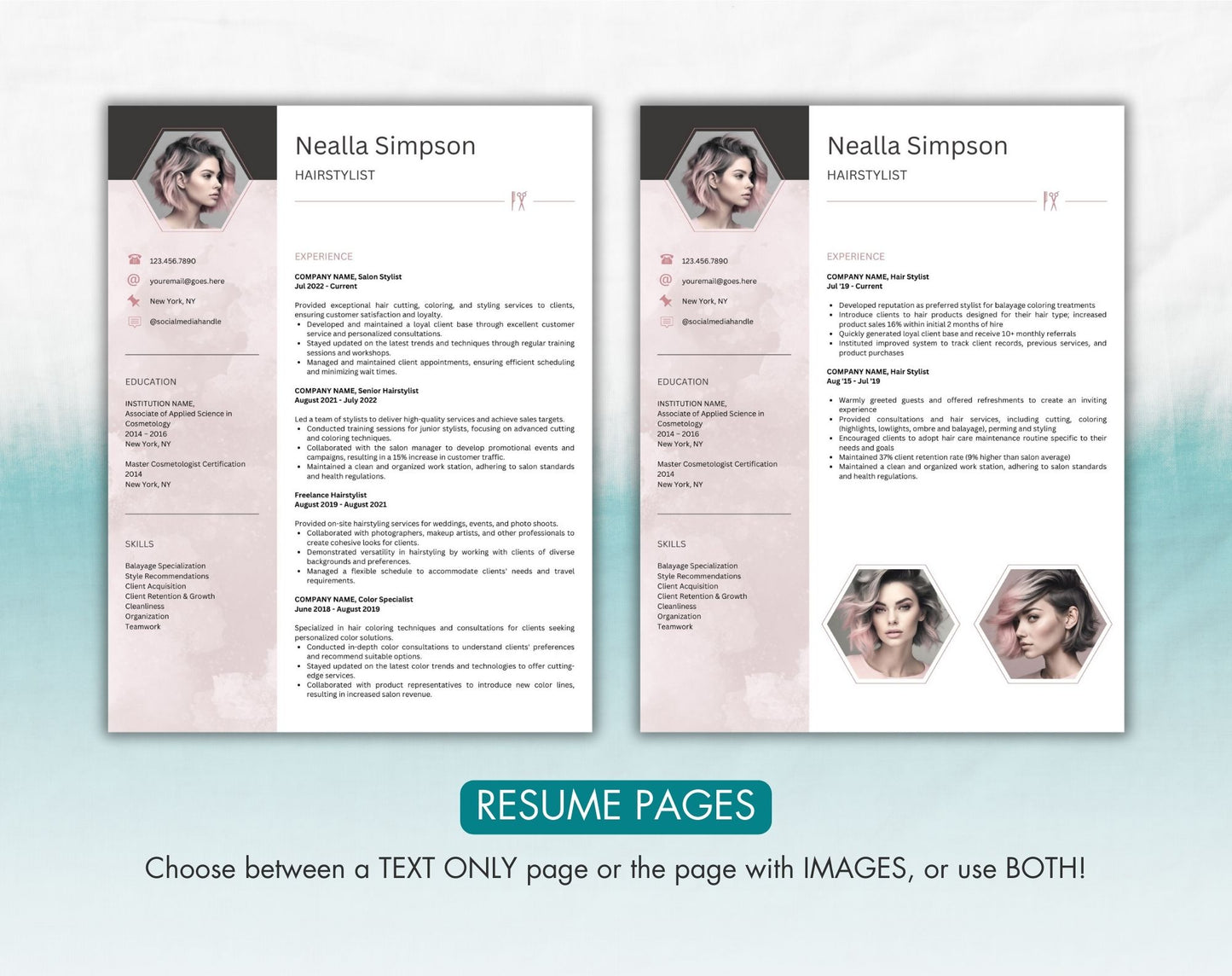 Hairstylist Resume Template