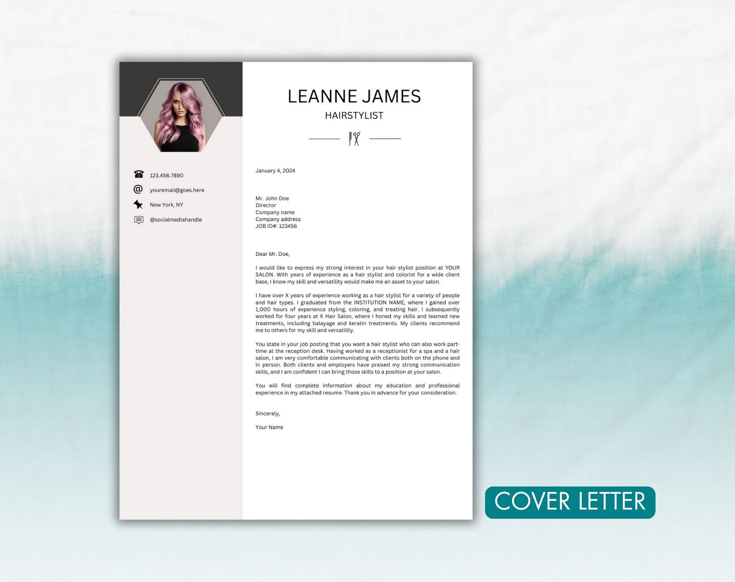 Hairstylist Resume Template