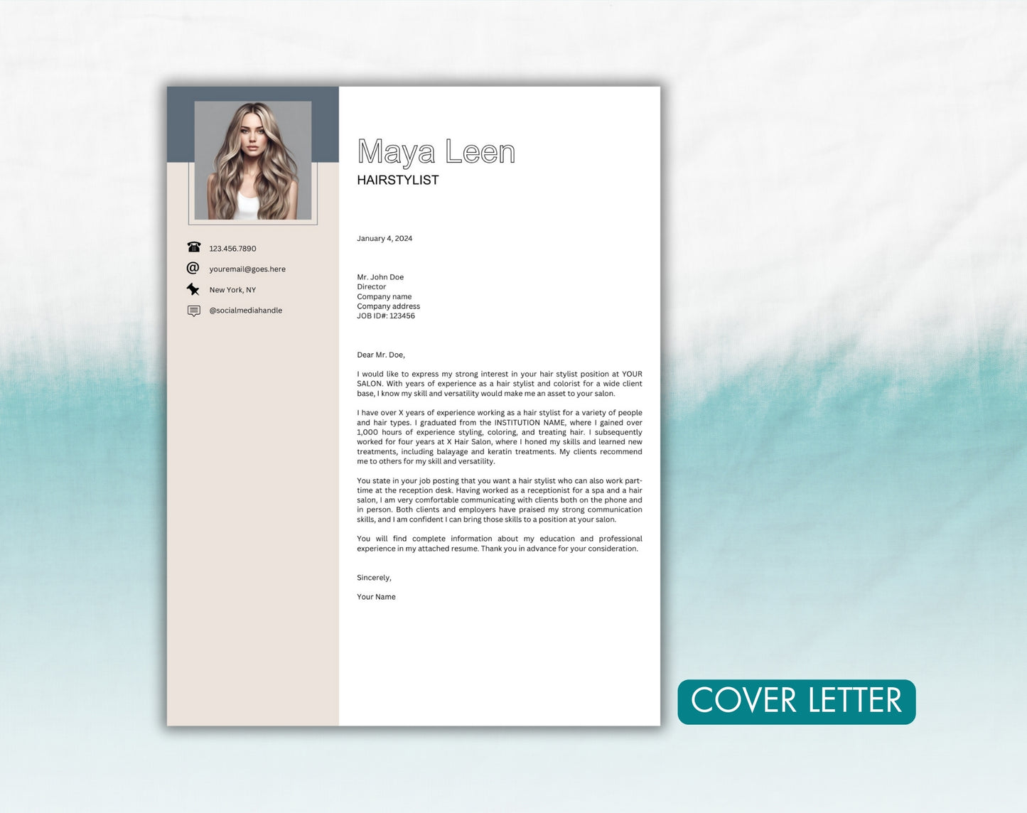 Hairstylist Resume Template