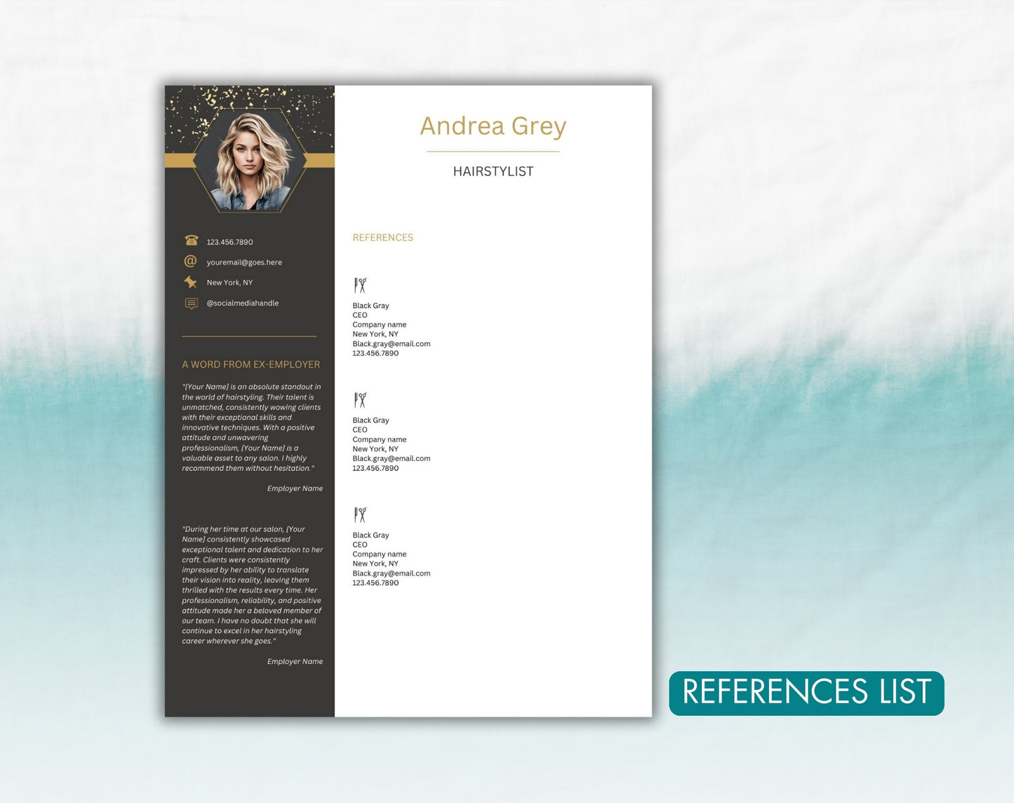 Hairstylist Resume Template