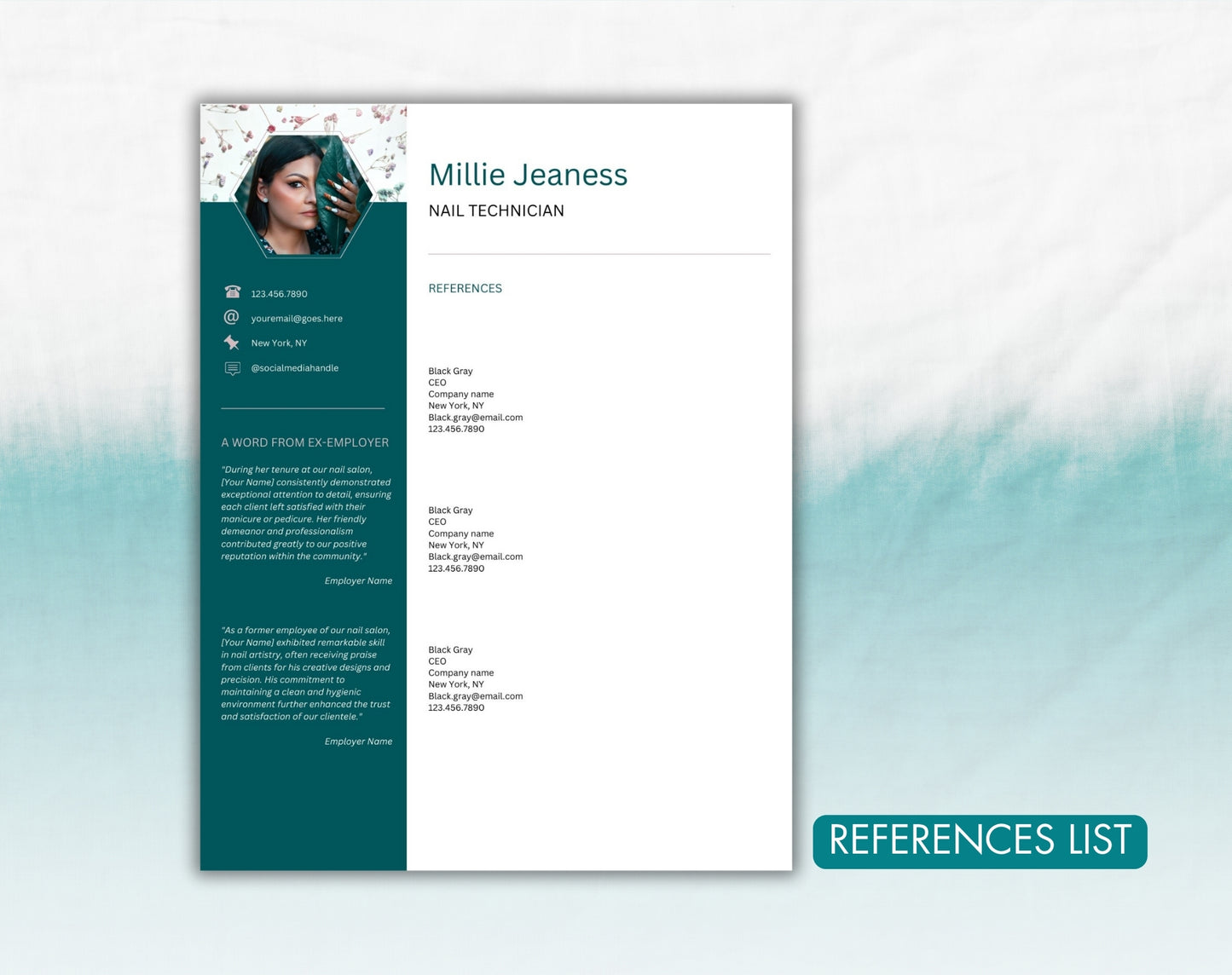 Nail Technician Resume Template