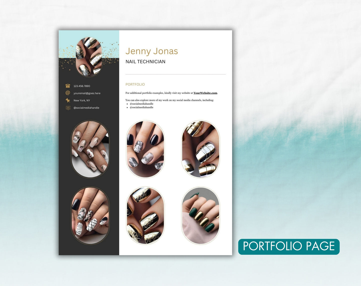 Nail Artist Resume Template