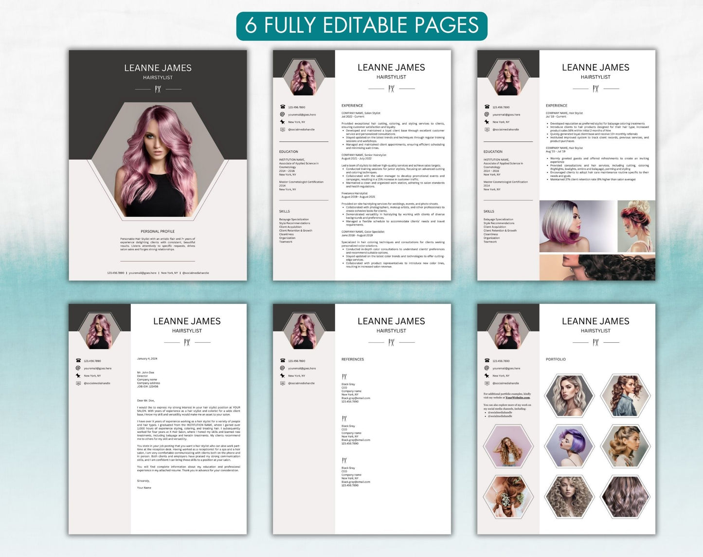 Hairstylist Resume Template