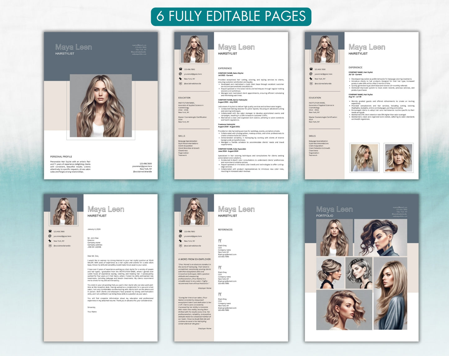 Hairstylist Resume Template