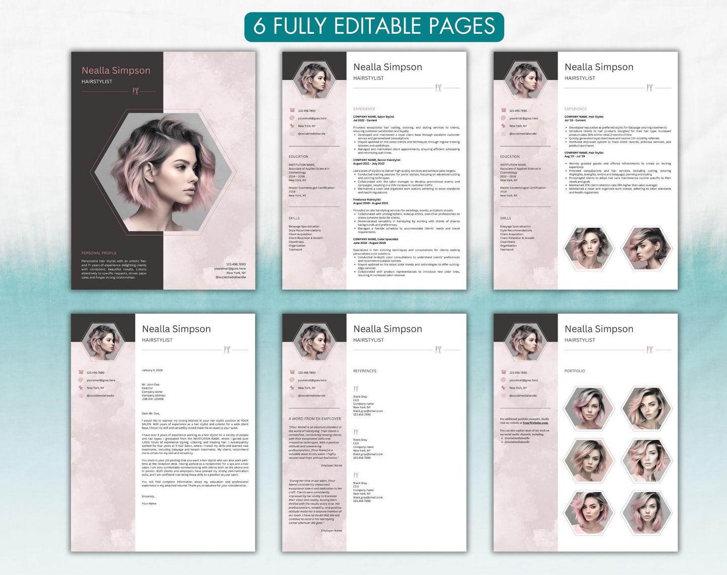 Hairstylist Resume Template