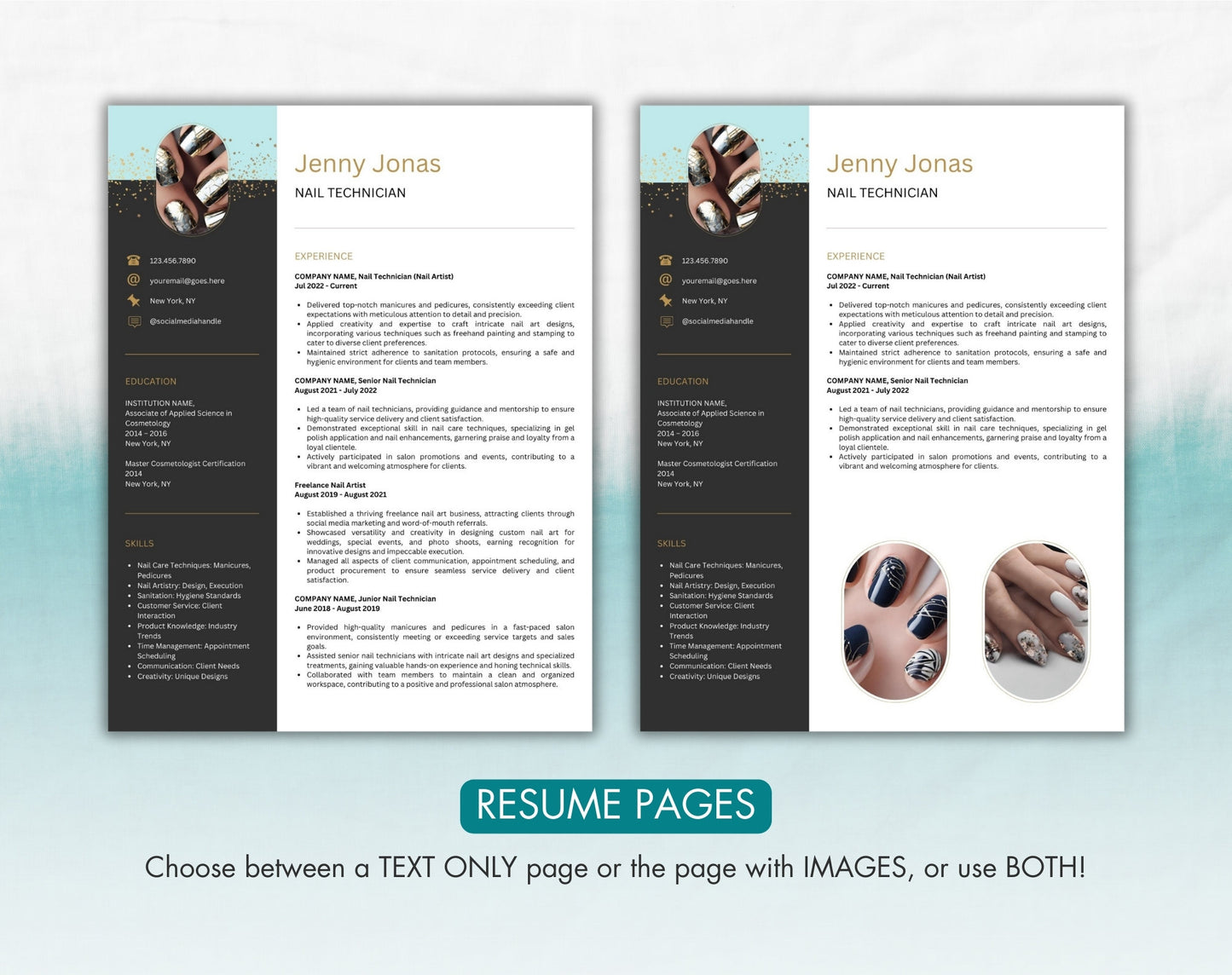 Nail Artist Resume Template