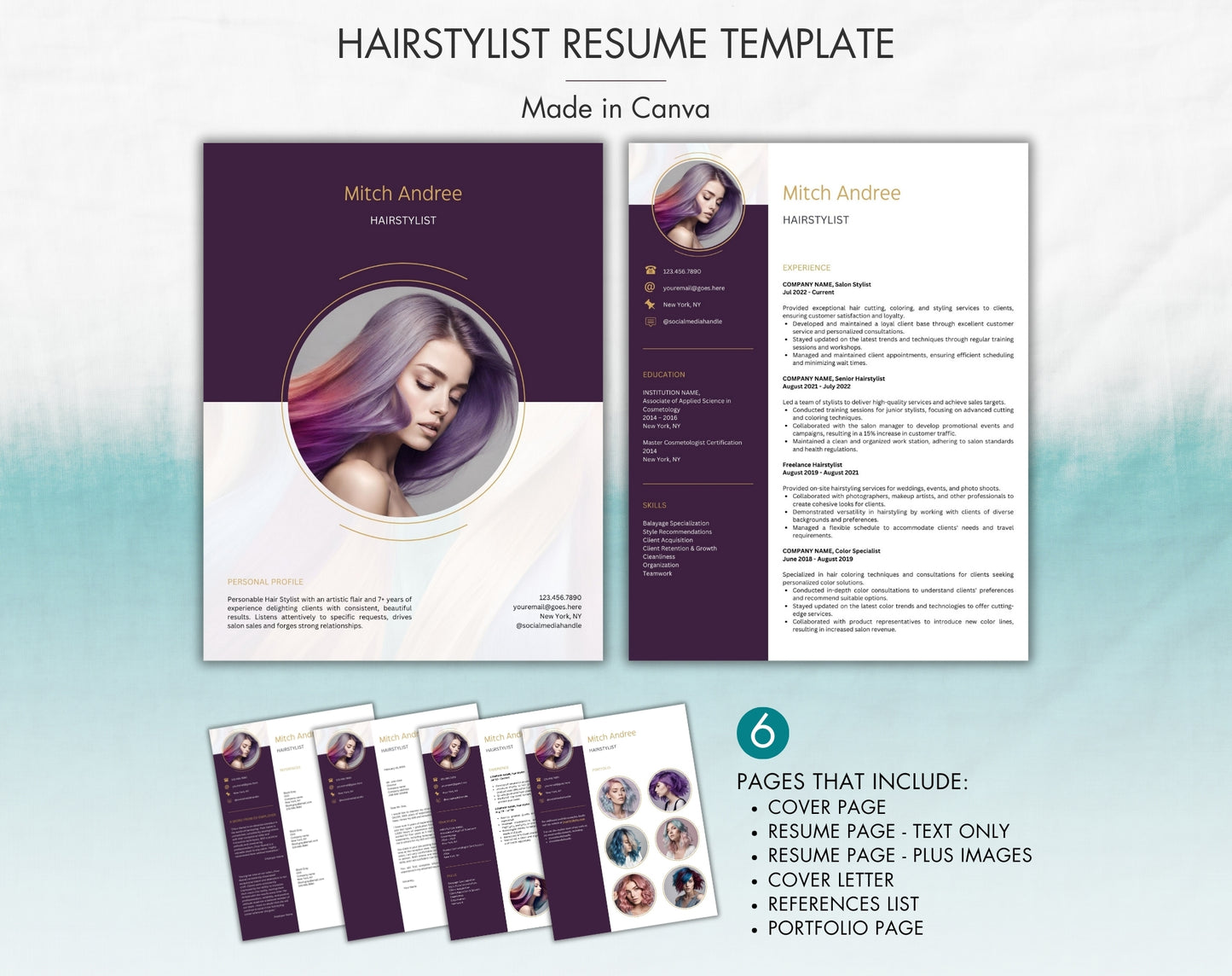 Hairstylist Resume Template