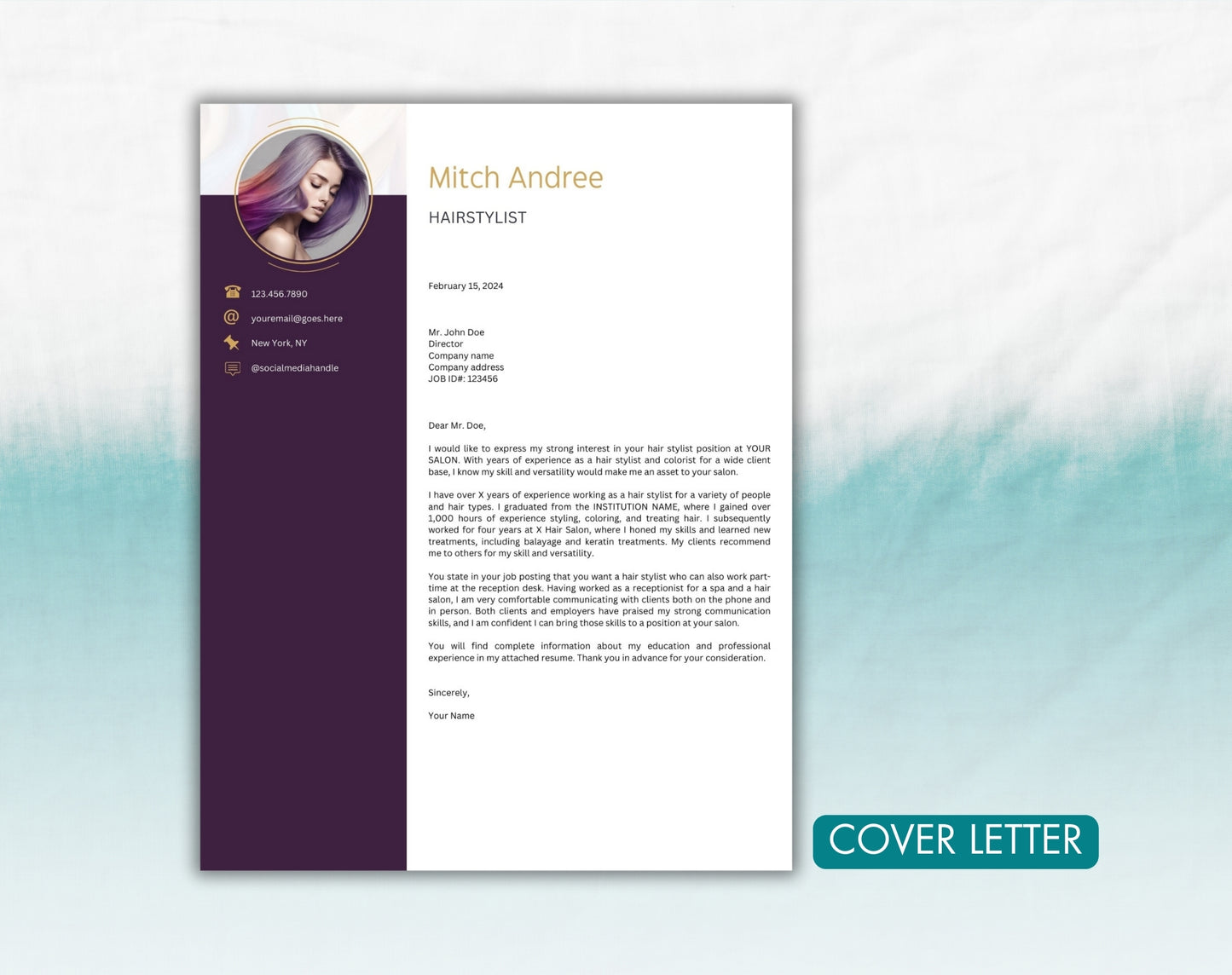 Hairstylist Resume Template