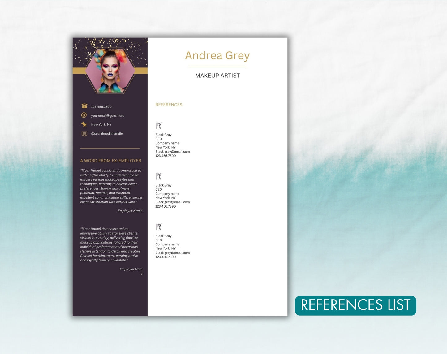 Makeup Artist Resume Template