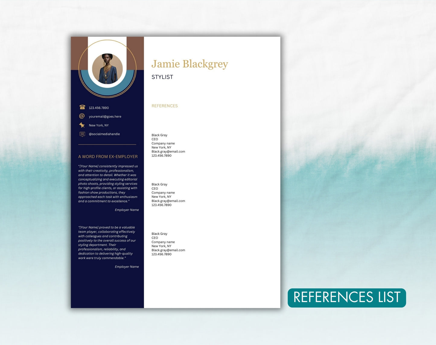 Stylist Resume Template