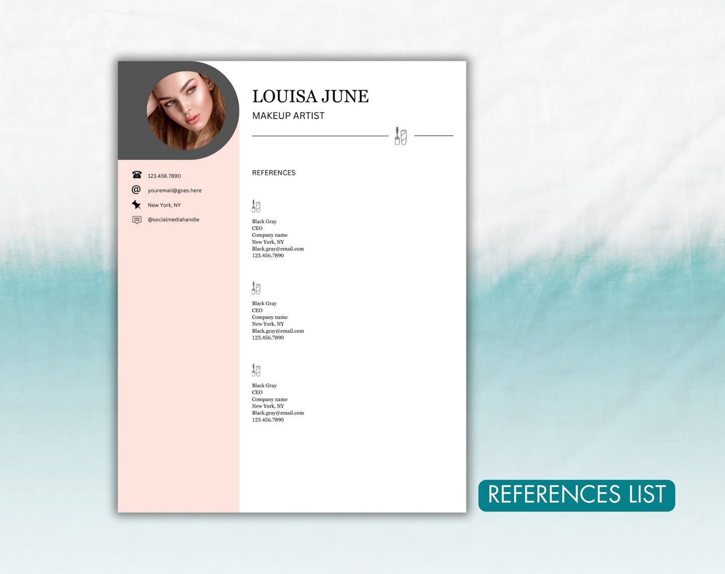 Makeup Artist Resume Template