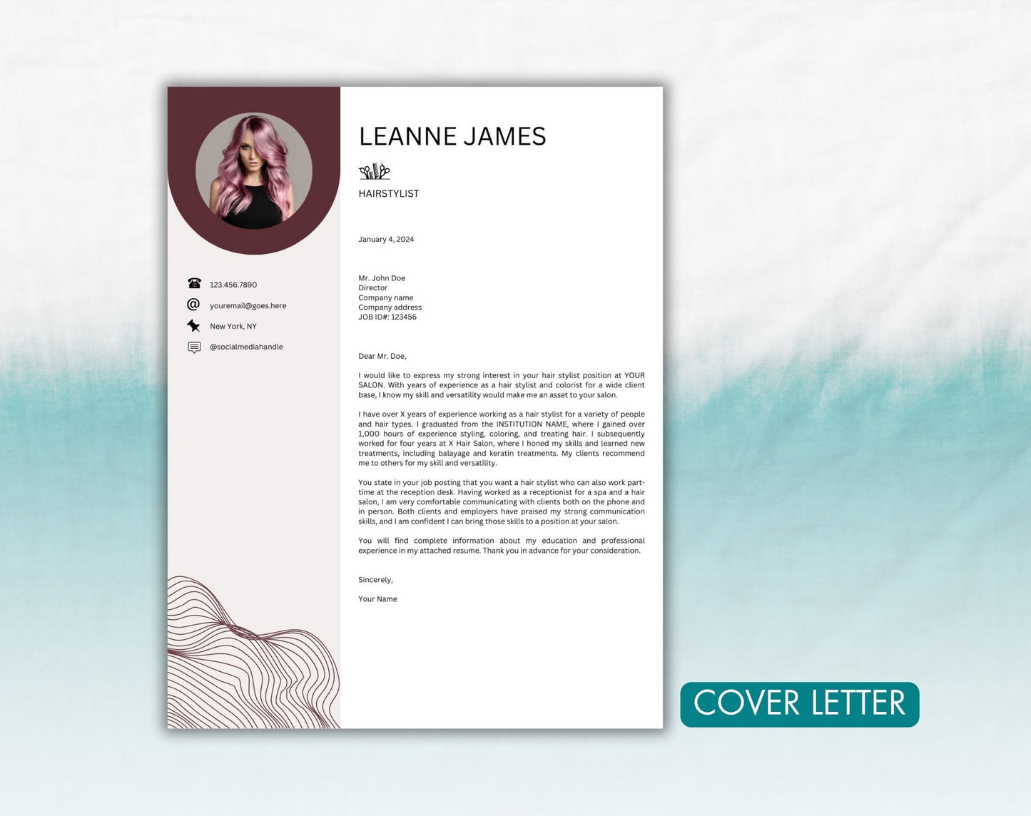 Hairstylist Resume Template