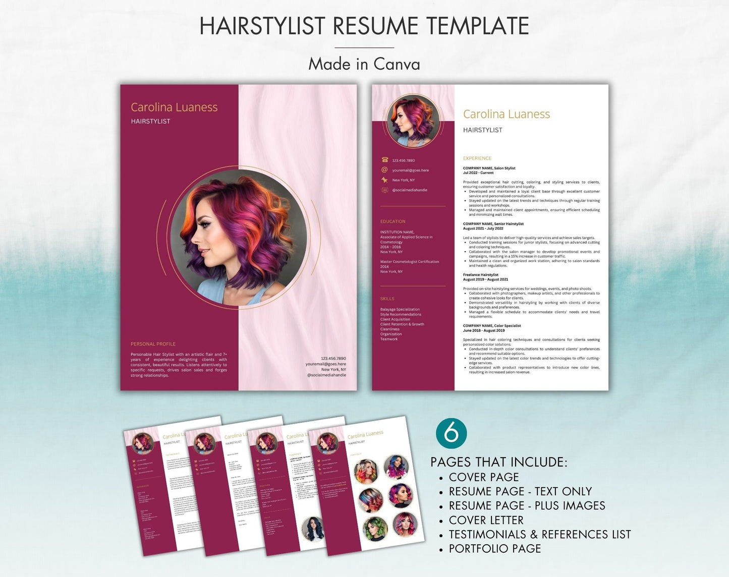 Hairstylist Resume Template