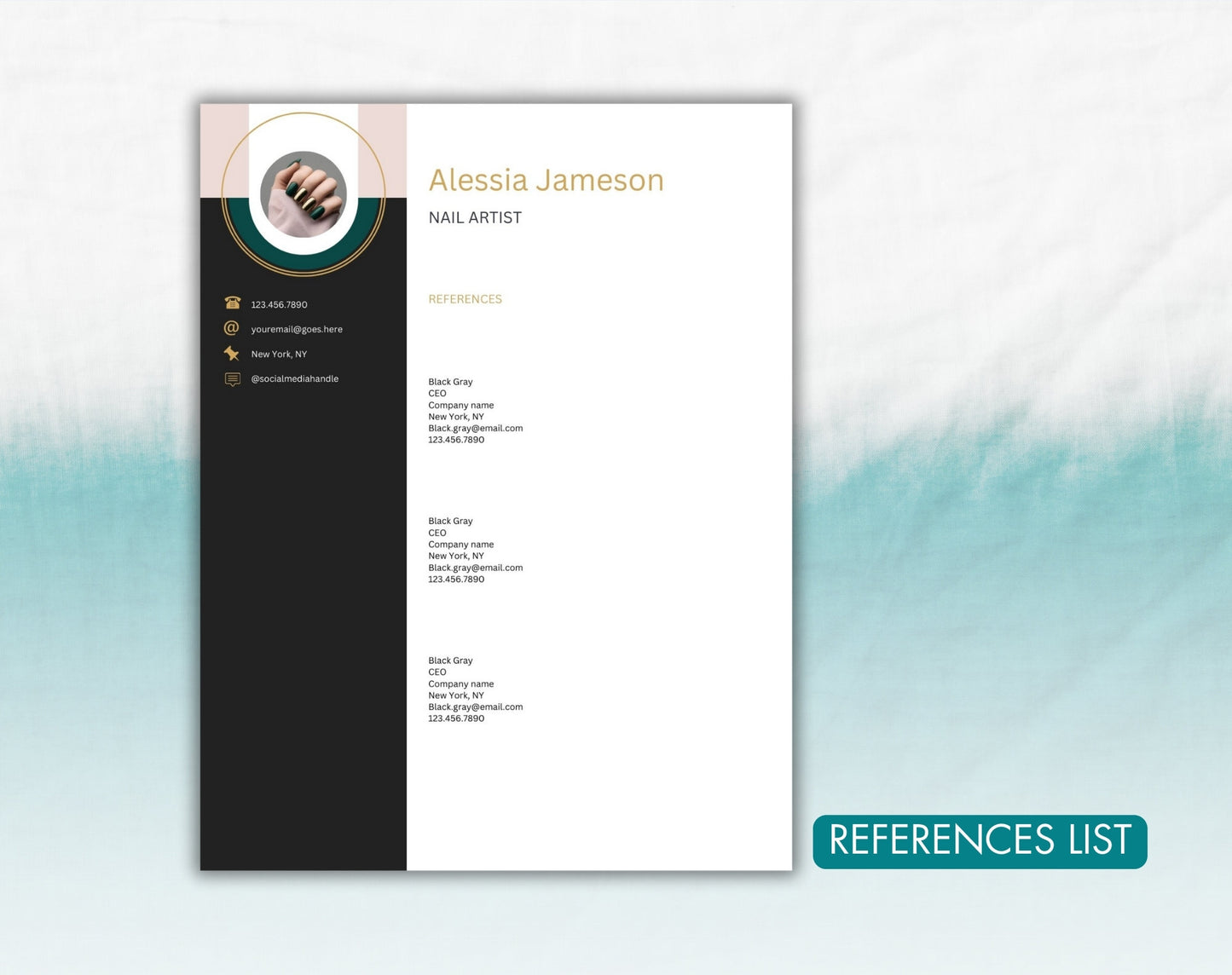 Nail Technician Resume Template