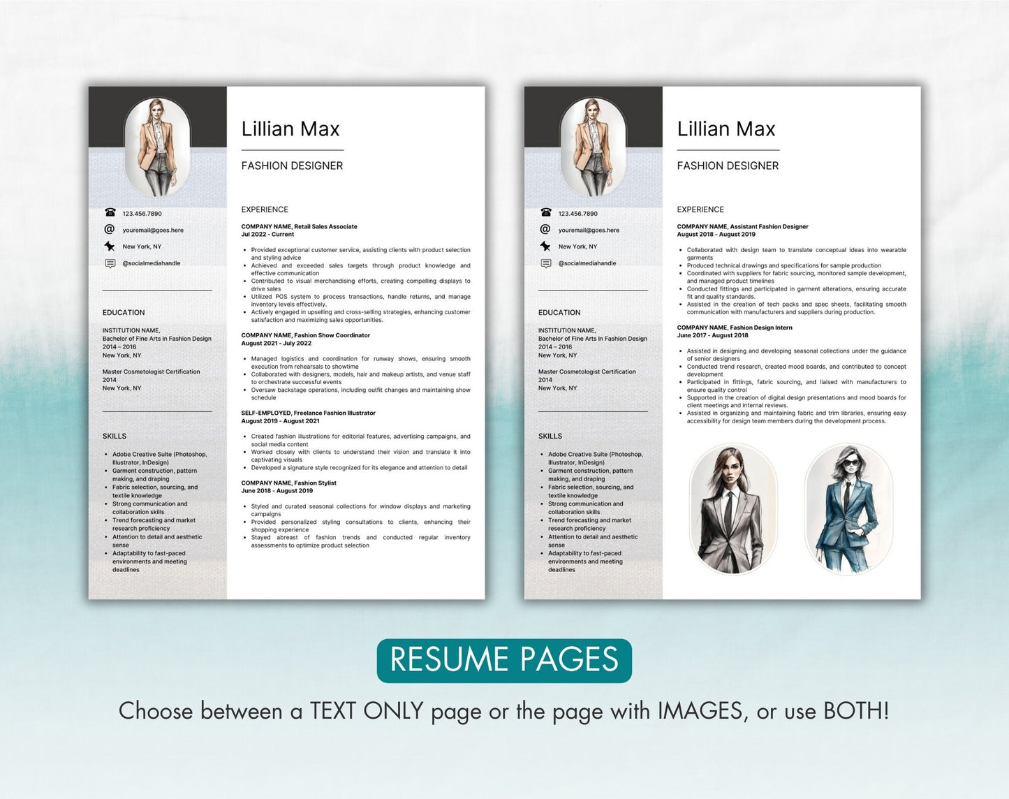 Fashion Designer Resume Template