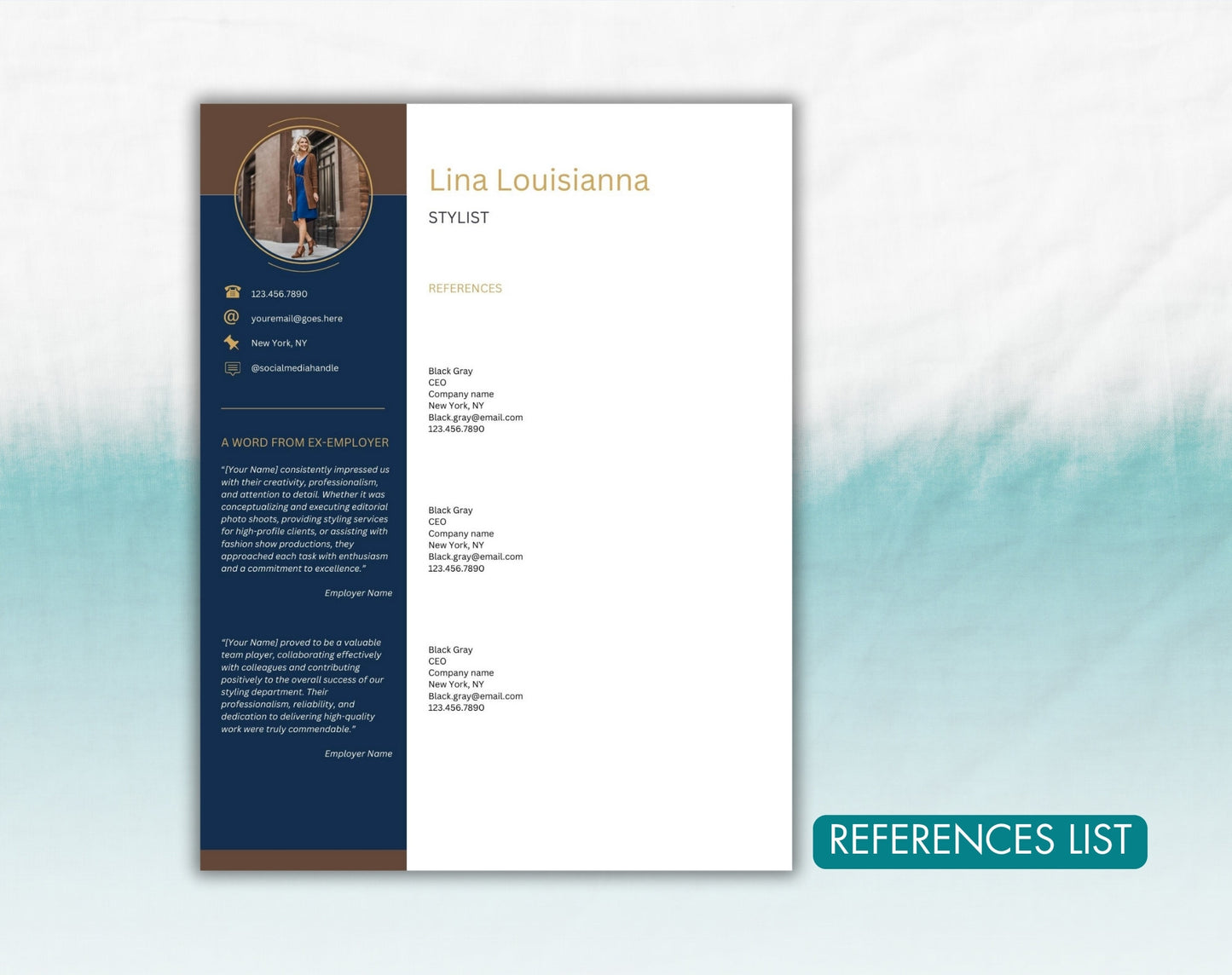 Stylist Resume Template