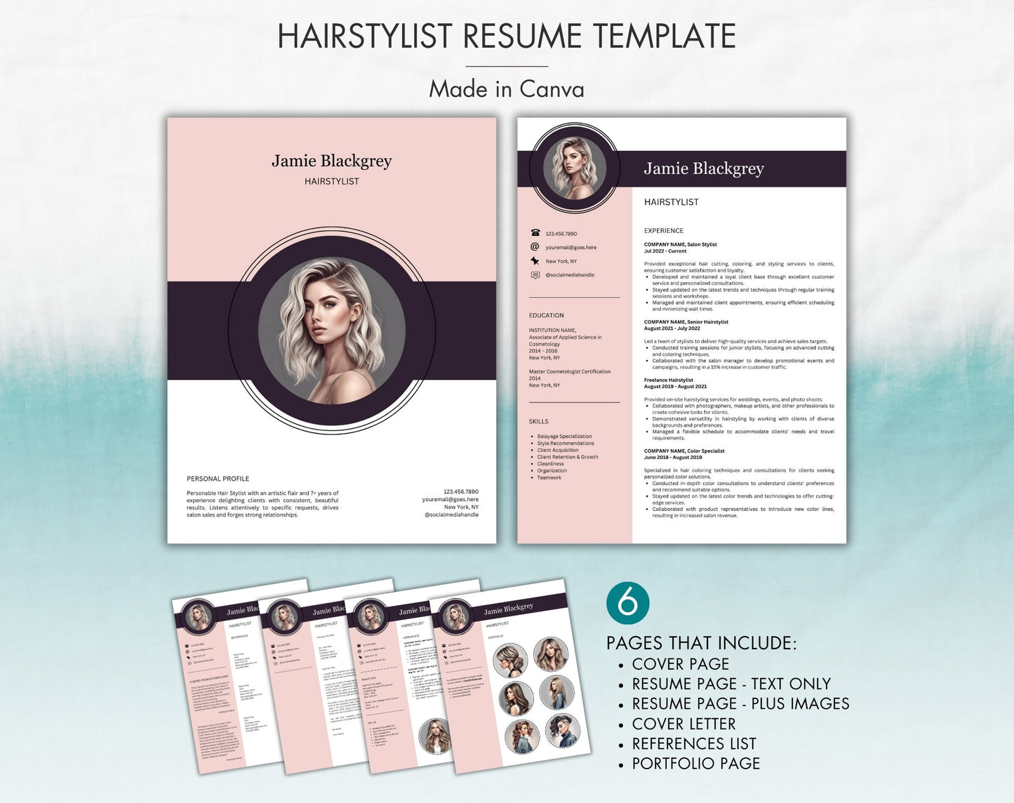 Hairstylist Resume Template