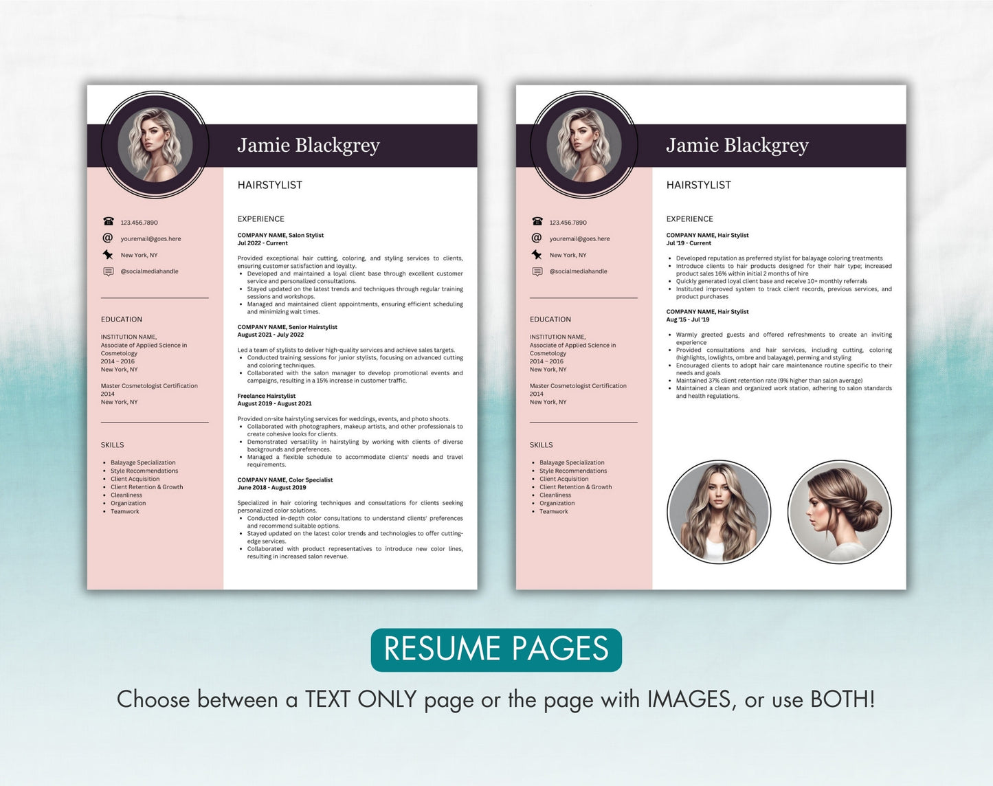 Hairstylist Resume Template