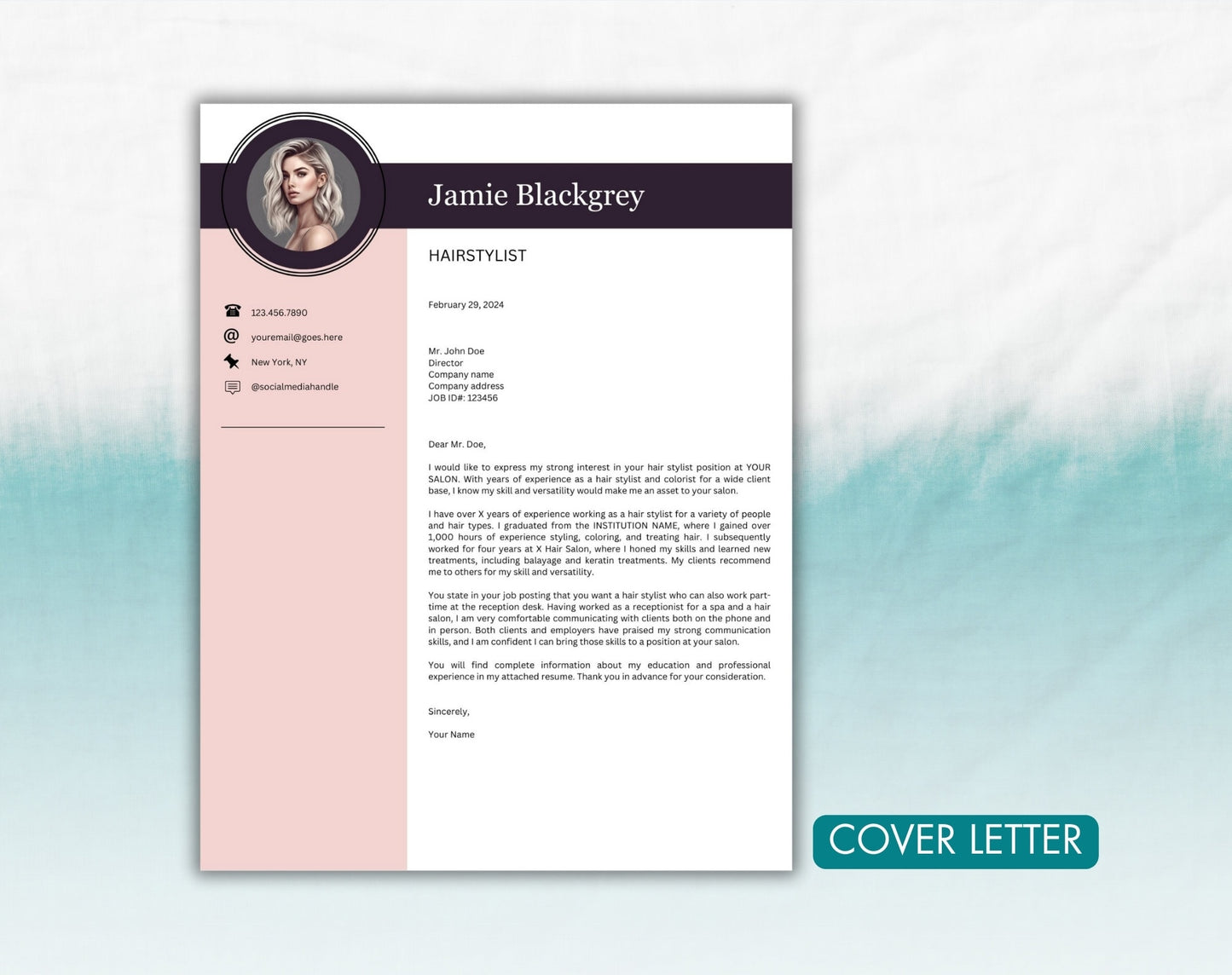 Hairstylist Resume Template